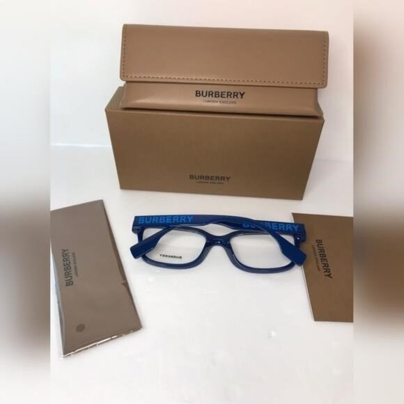 💯 Original Burberry Charlie Demo Rectangular Men's Eyeglasses BE2379U 4058 55 - Picture 5 of 10
